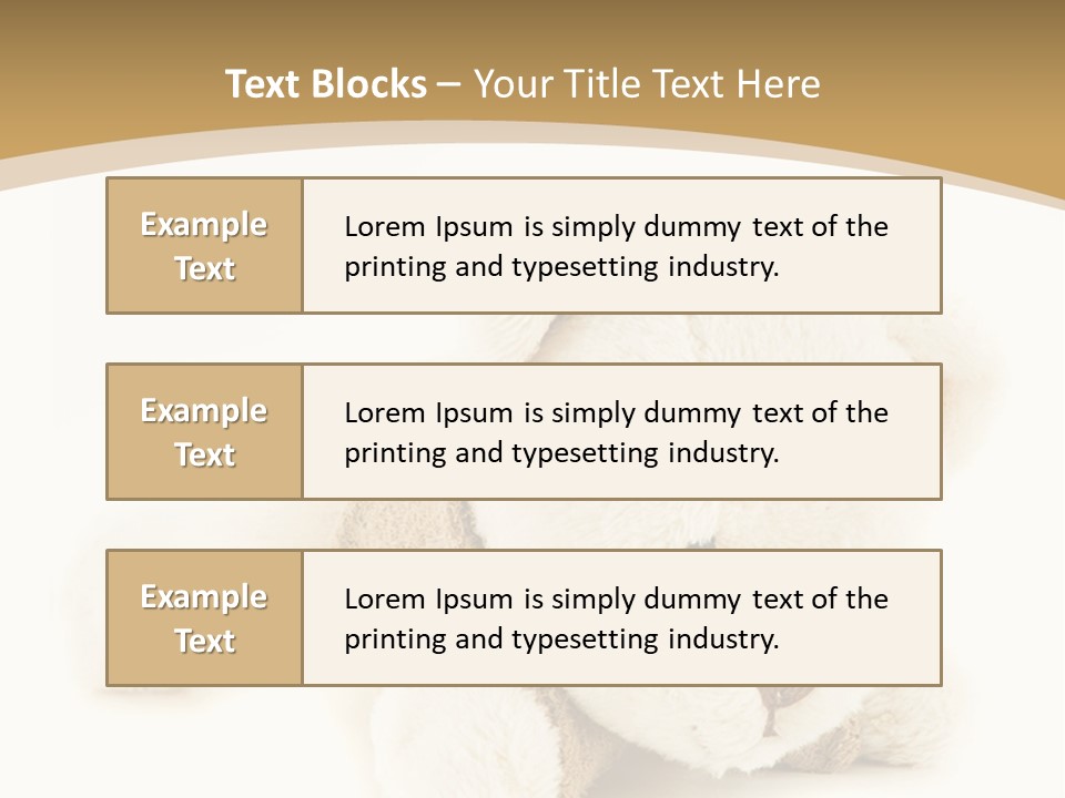 A Teddy Bear Sitting On A White Surface PowerPoint Template