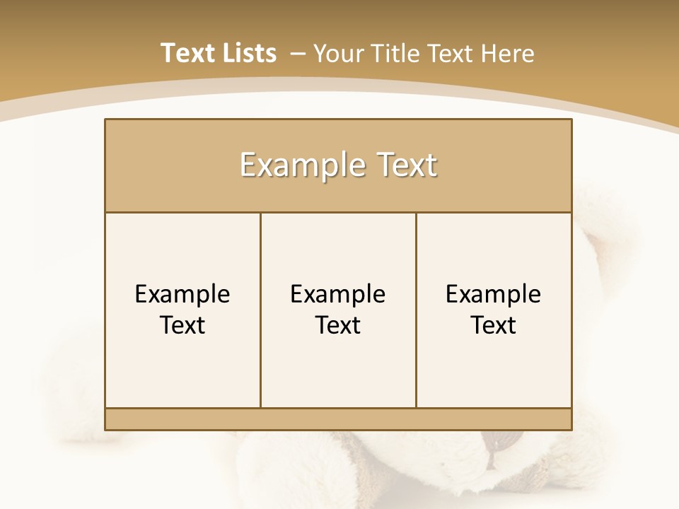 A Teddy Bear Sitting On A White Surface PowerPoint Template