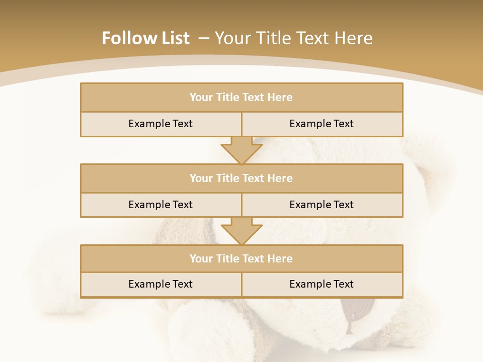 A Teddy Bear Sitting On A White Surface PowerPoint Template