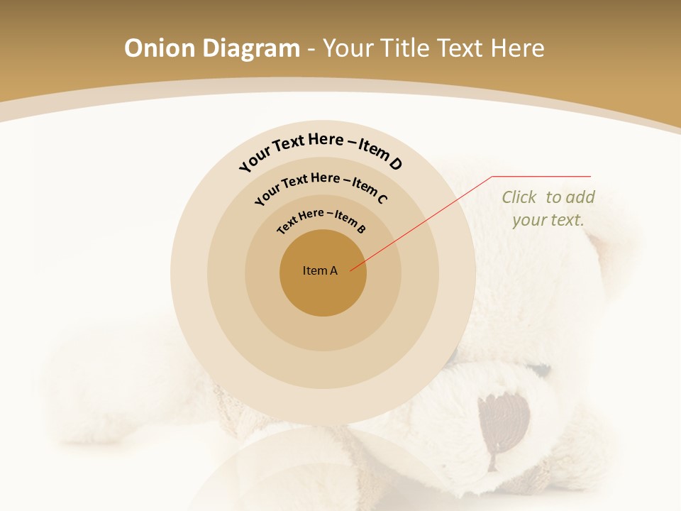 A Teddy Bear Sitting On A White Surface PowerPoint Template