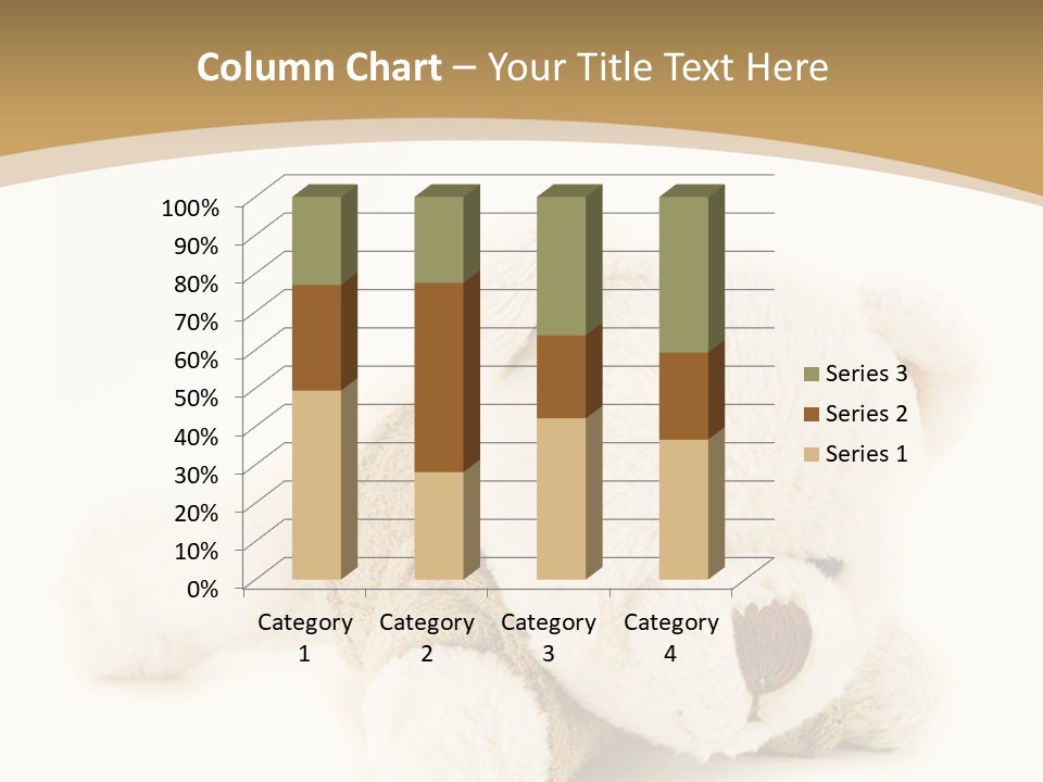 A Teddy Bear Sitting On A White Surface PowerPoint Template