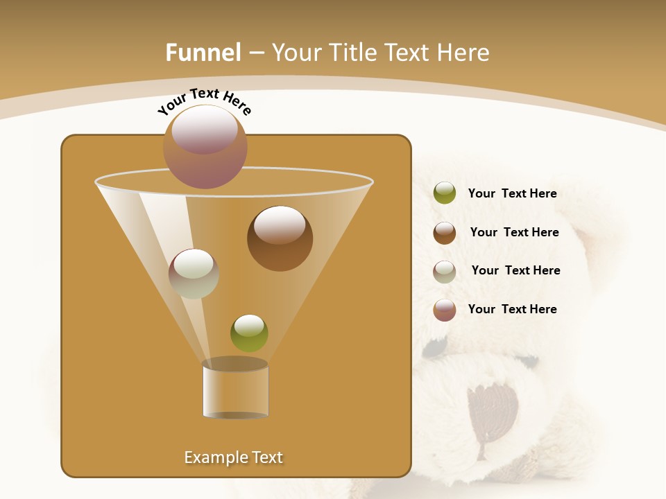 A Teddy Bear Sitting On A White Surface PowerPoint Template