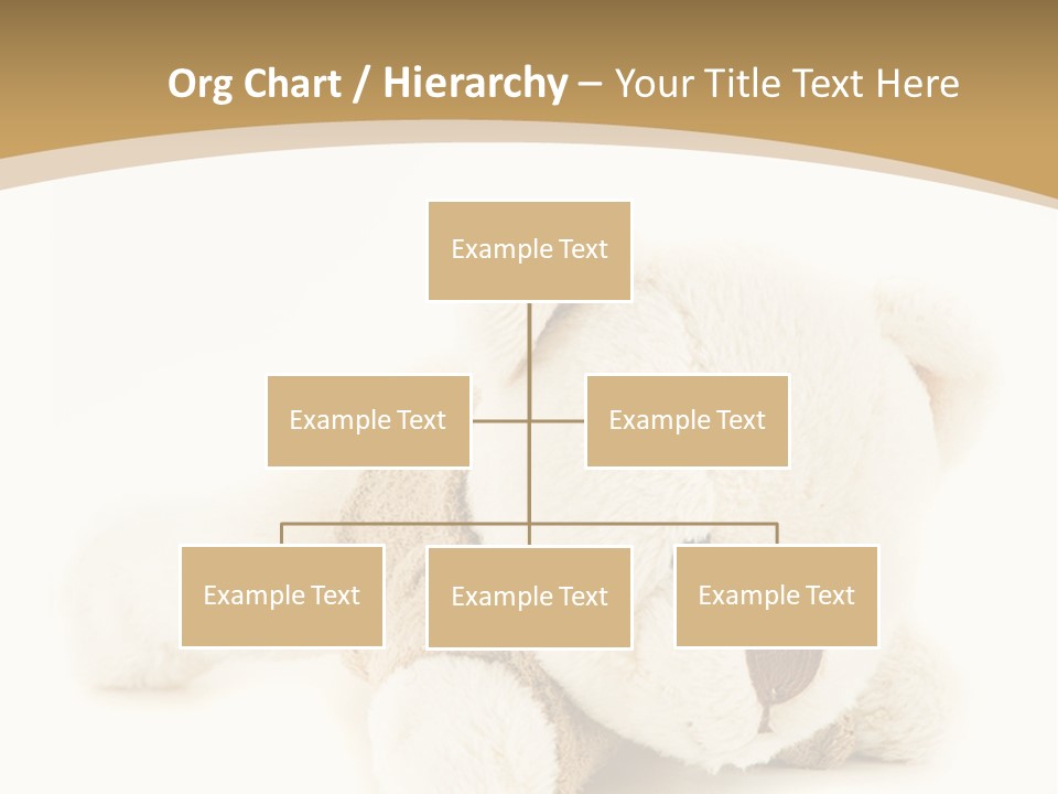A Teddy Bear Sitting On A White Surface PowerPoint Template
