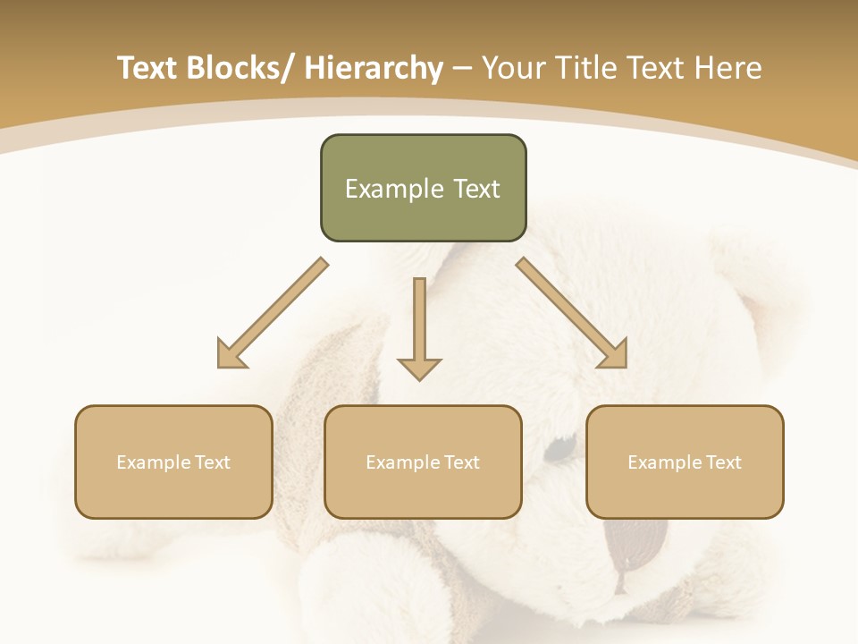 A Teddy Bear Sitting On A White Surface PowerPoint Template