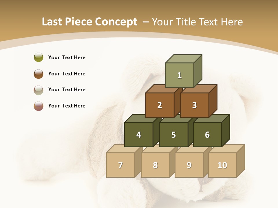 A Teddy Bear Sitting On A White Surface PowerPoint Template