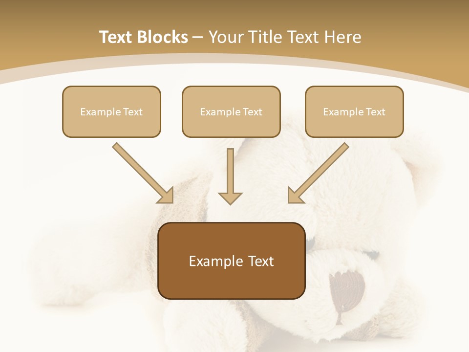 A Teddy Bear Sitting On A White Surface PowerPoint Template