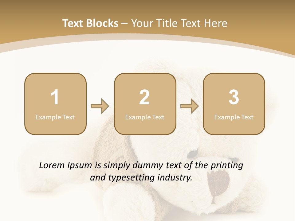 A Teddy Bear Sitting On A White Surface PowerPoint Template