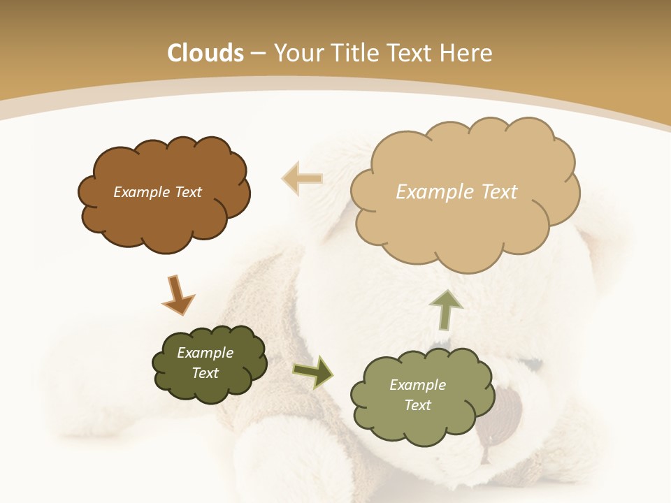 A Teddy Bear Sitting On A White Surface PowerPoint Template