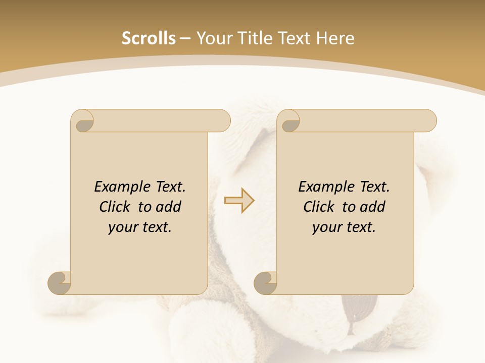 A Teddy Bear Sitting On A White Surface PowerPoint Template
