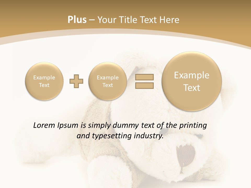 A Teddy Bear Sitting On A White Surface PowerPoint Template