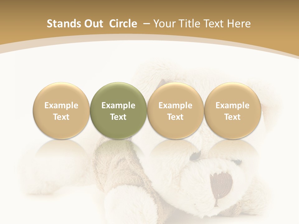 A Teddy Bear Sitting On A White Surface PowerPoint Template