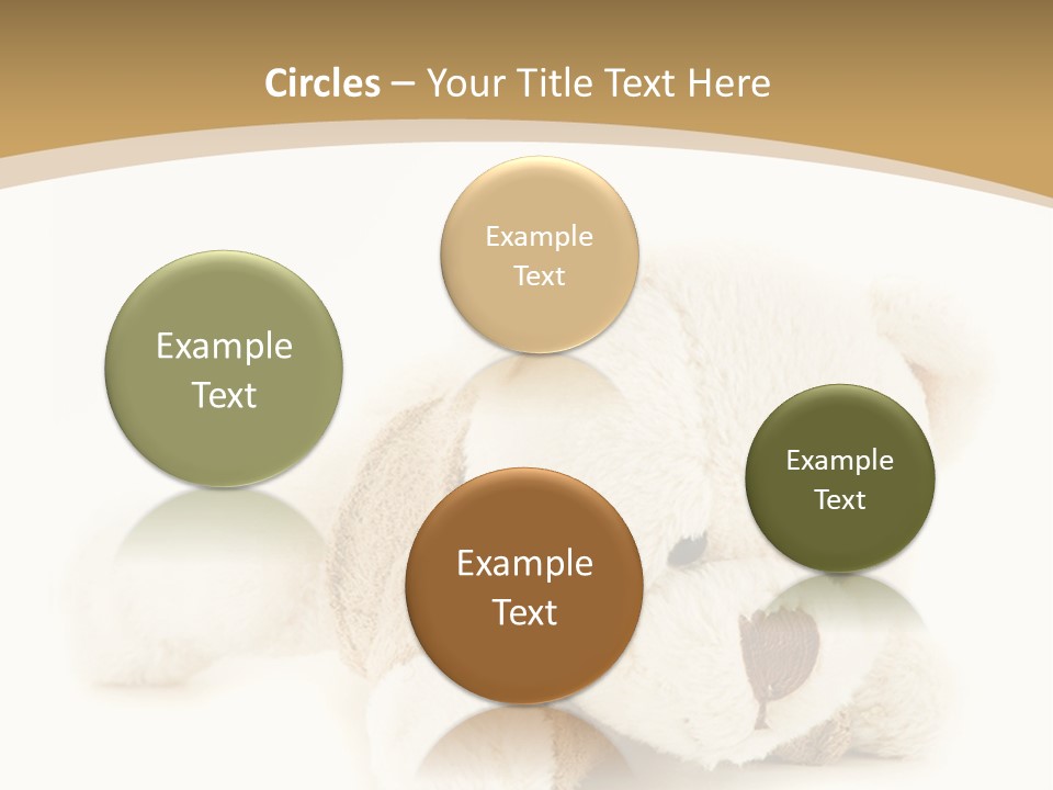 A Teddy Bear Sitting On A White Surface PowerPoint Template