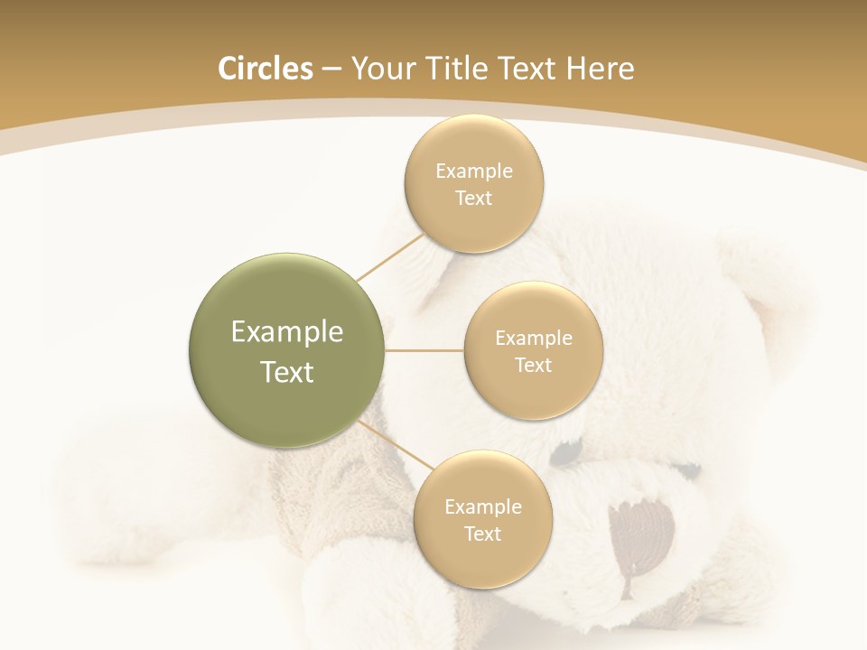 A Teddy Bear Sitting On A White Surface PowerPoint Template