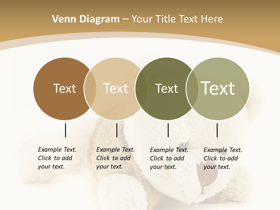 A Teddy Bear Sitting On A White Surface PowerPoint Template