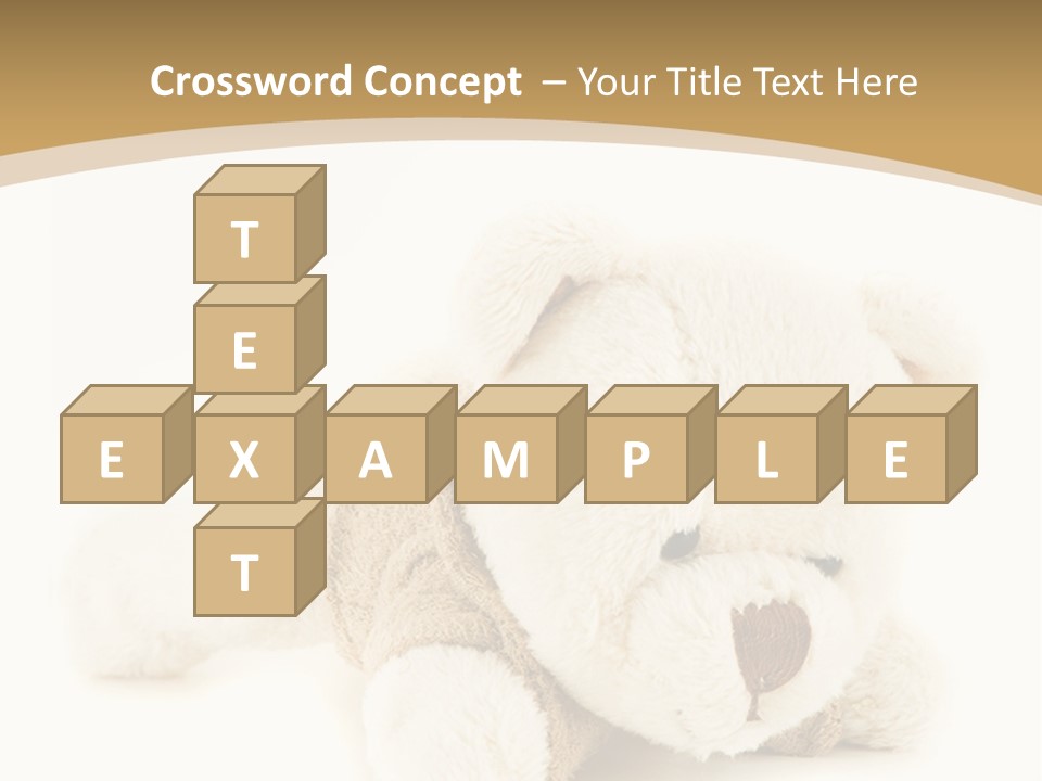 A Teddy Bear Sitting On A White Surface PowerPoint Template