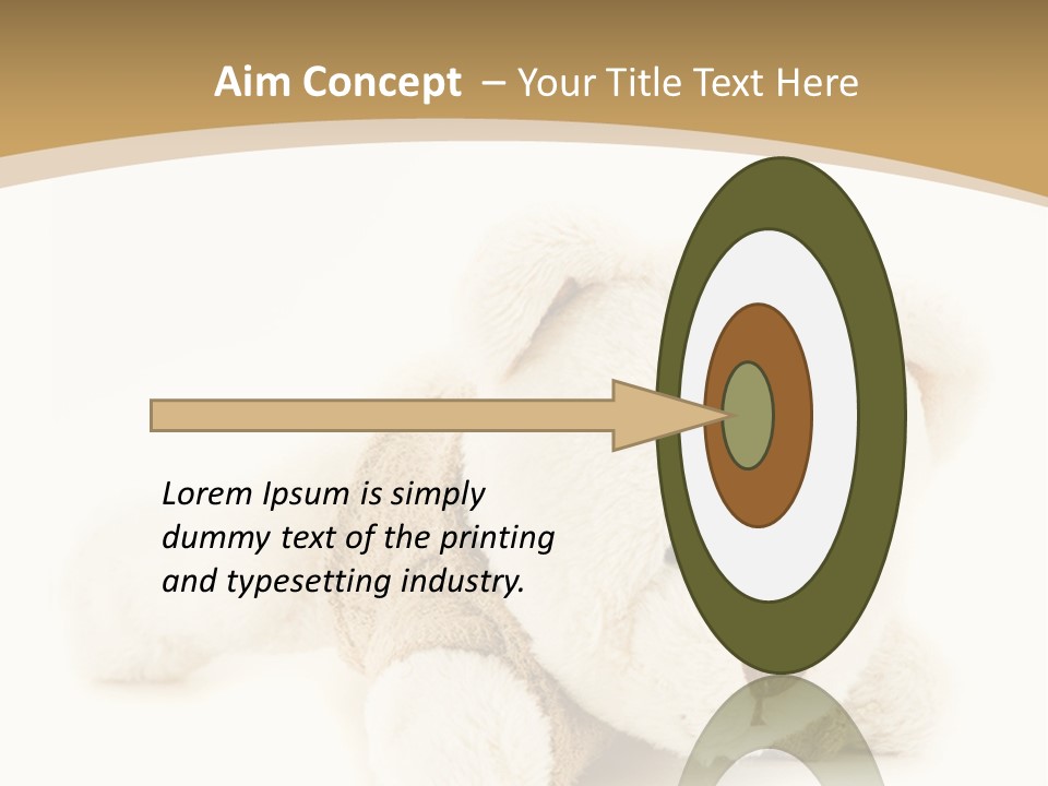 A Teddy Bear Sitting On A White Surface PowerPoint Template