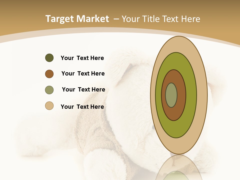 A Teddy Bear Sitting On A White Surface PowerPoint Template