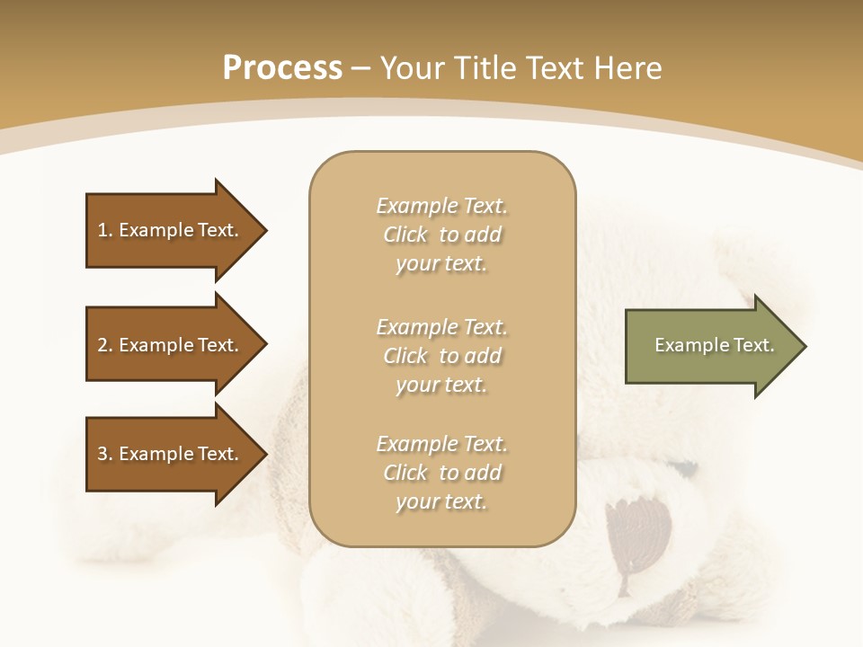 A Teddy Bear Sitting On A White Surface PowerPoint Template