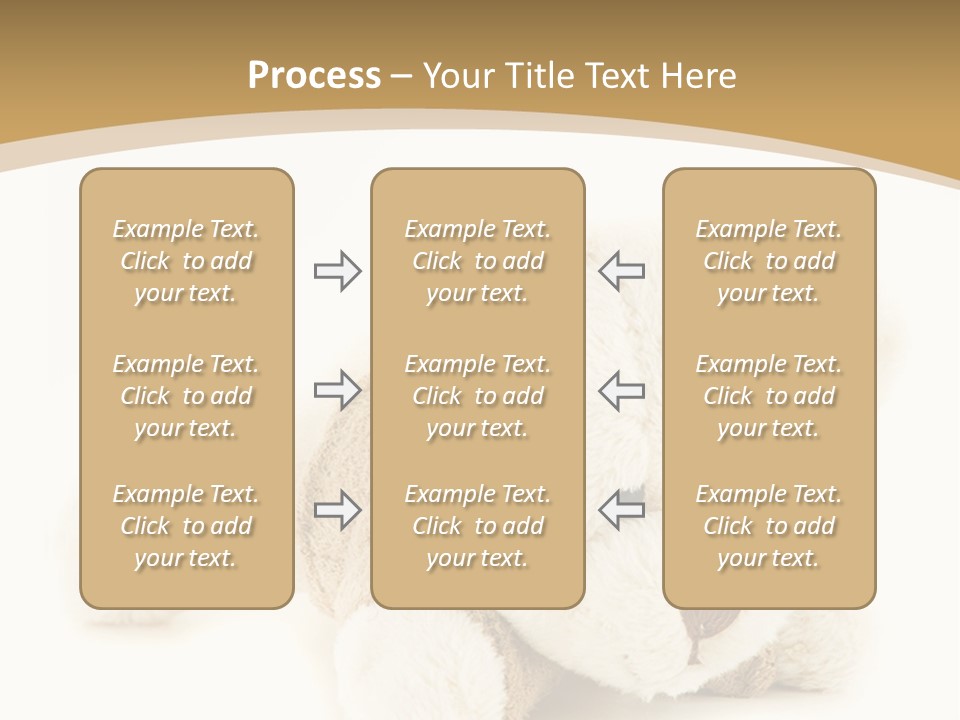 A Teddy Bear Sitting On A White Surface PowerPoint Template