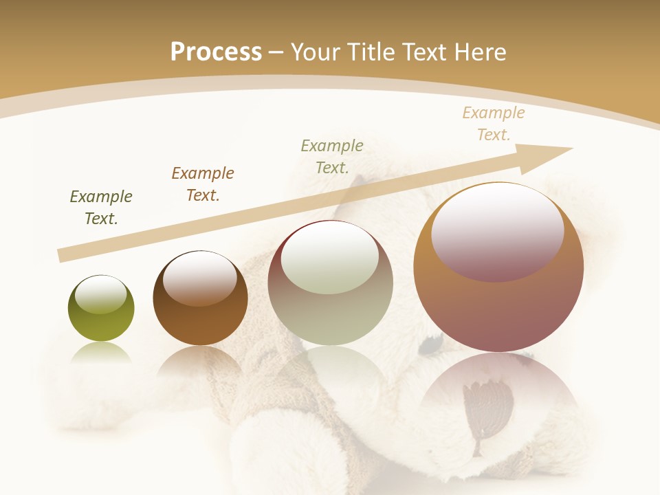 A Teddy Bear Sitting On A White Surface PowerPoint Template