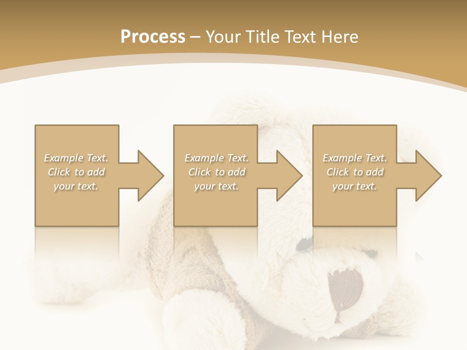 A Teddy Bear Sitting On A White Surface PowerPoint Template