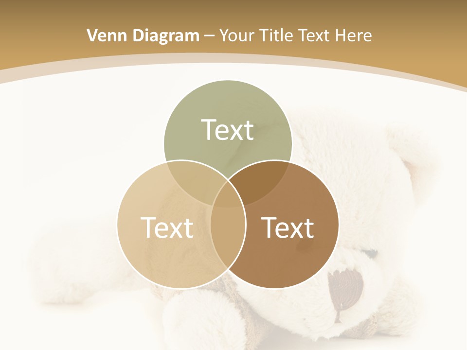 A Teddy Bear Sitting On A White Surface PowerPoint Template