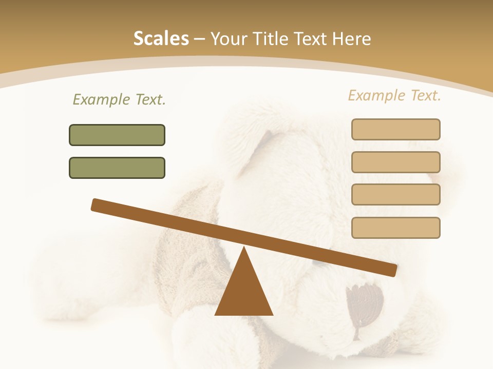 A Teddy Bear Sitting On A White Surface PowerPoint Template