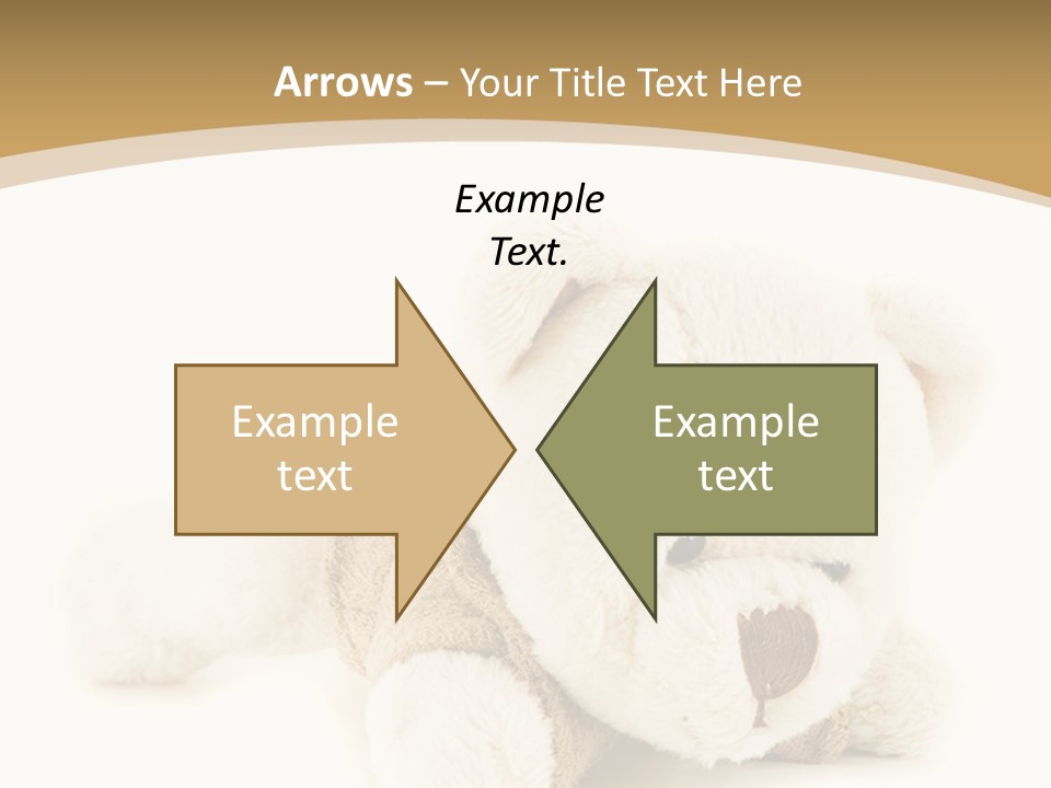 A Teddy Bear Sitting On A White Surface PowerPoint Template