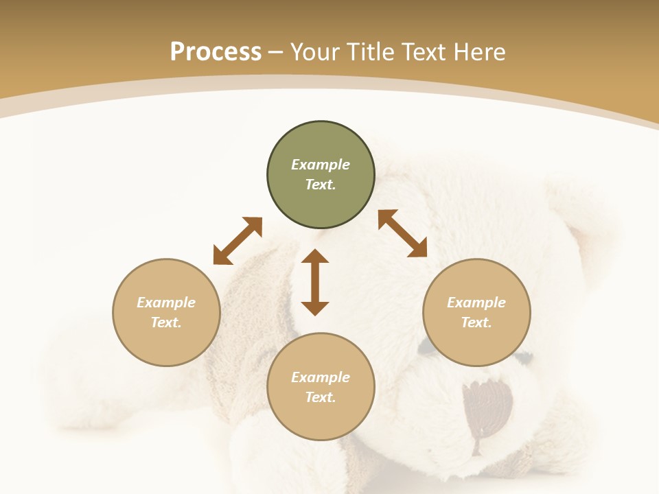 A Teddy Bear Sitting On A White Surface PowerPoint Template