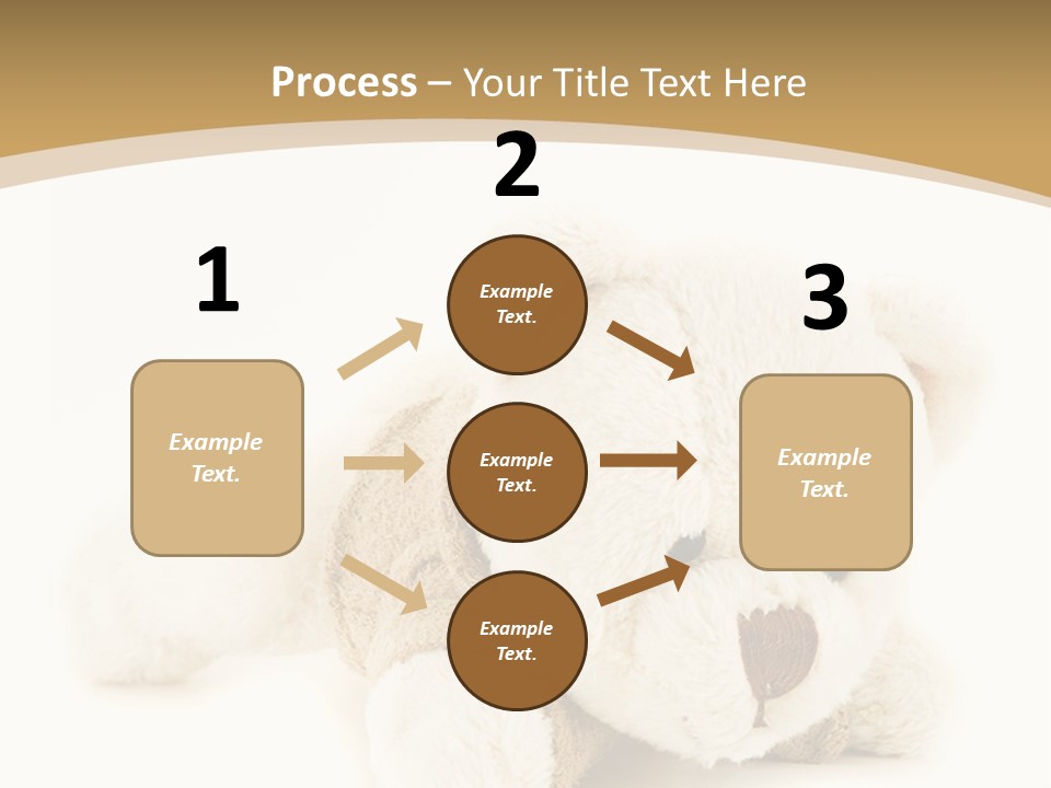 A Teddy Bear Sitting On A White Surface PowerPoint Template