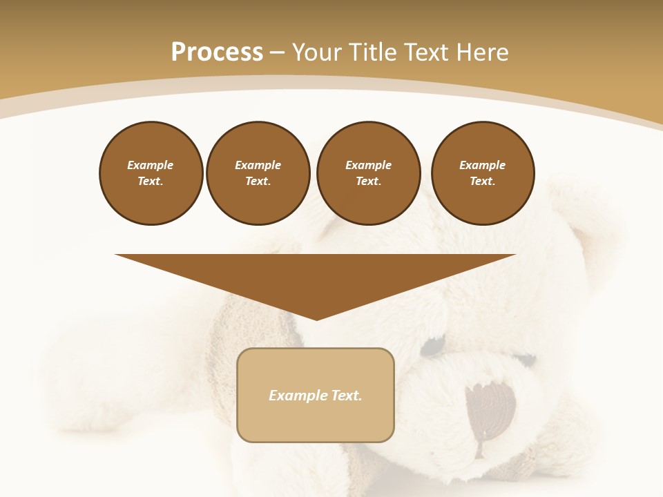 A Teddy Bear Sitting On A White Surface PowerPoint Template
