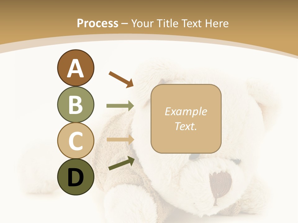A Teddy Bear Sitting On A White Surface PowerPoint Template