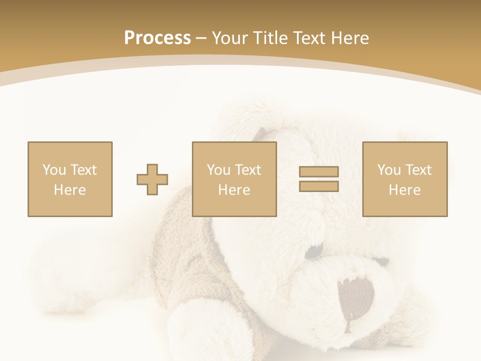 A Teddy Bear Sitting On A White Surface PowerPoint Template