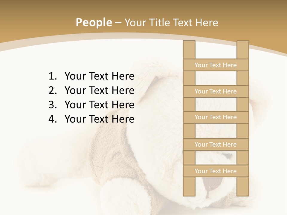 A Teddy Bear Sitting On A White Surface PowerPoint Template