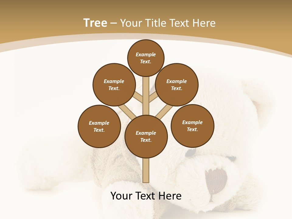 A Teddy Bear Sitting On A White Surface PowerPoint Template