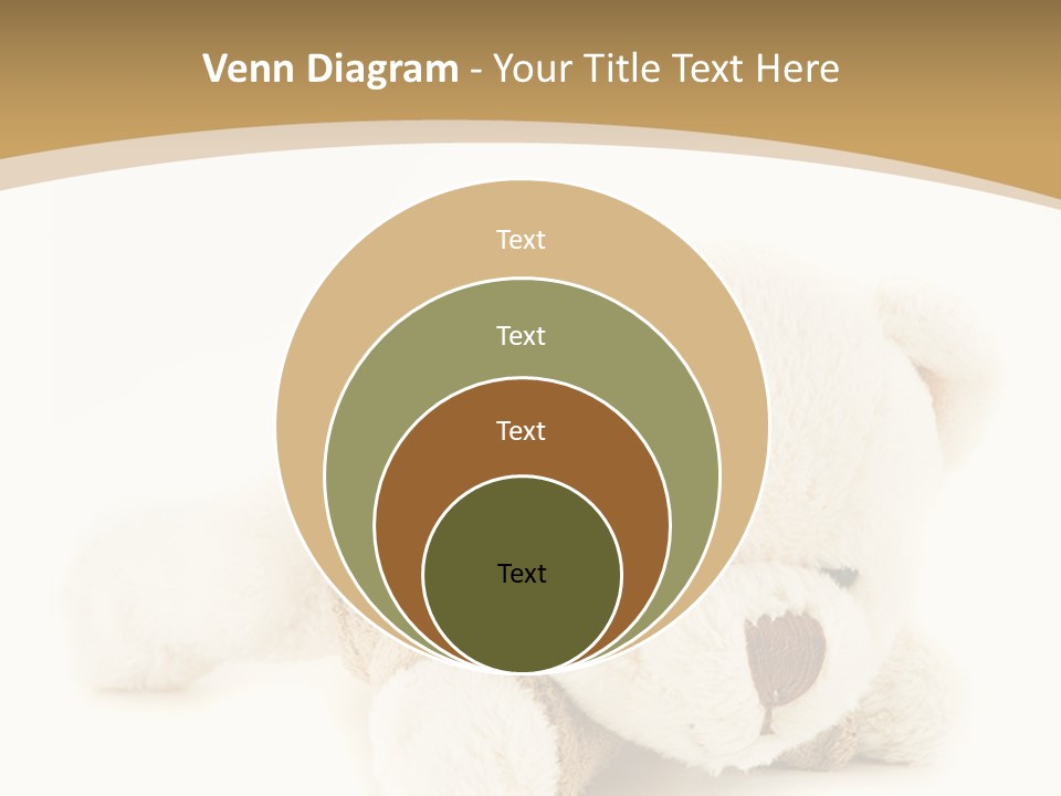 A Teddy Bear Sitting On A White Surface PowerPoint Template