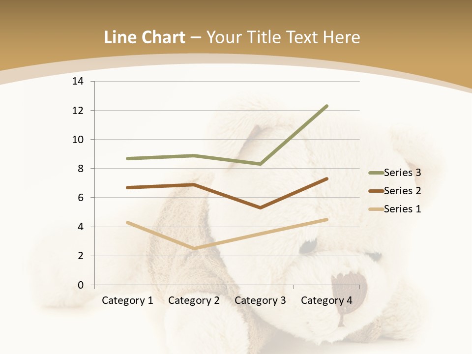 A Teddy Bear Sitting On A White Surface PowerPoint Template