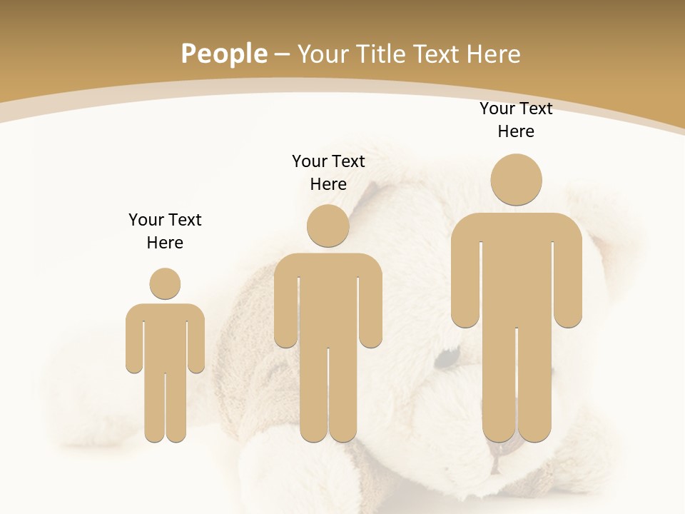 A Teddy Bear Sitting On A White Surface PowerPoint Template