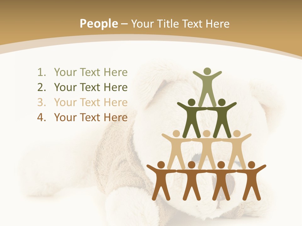 A Teddy Bear Sitting On A White Surface PowerPoint Template