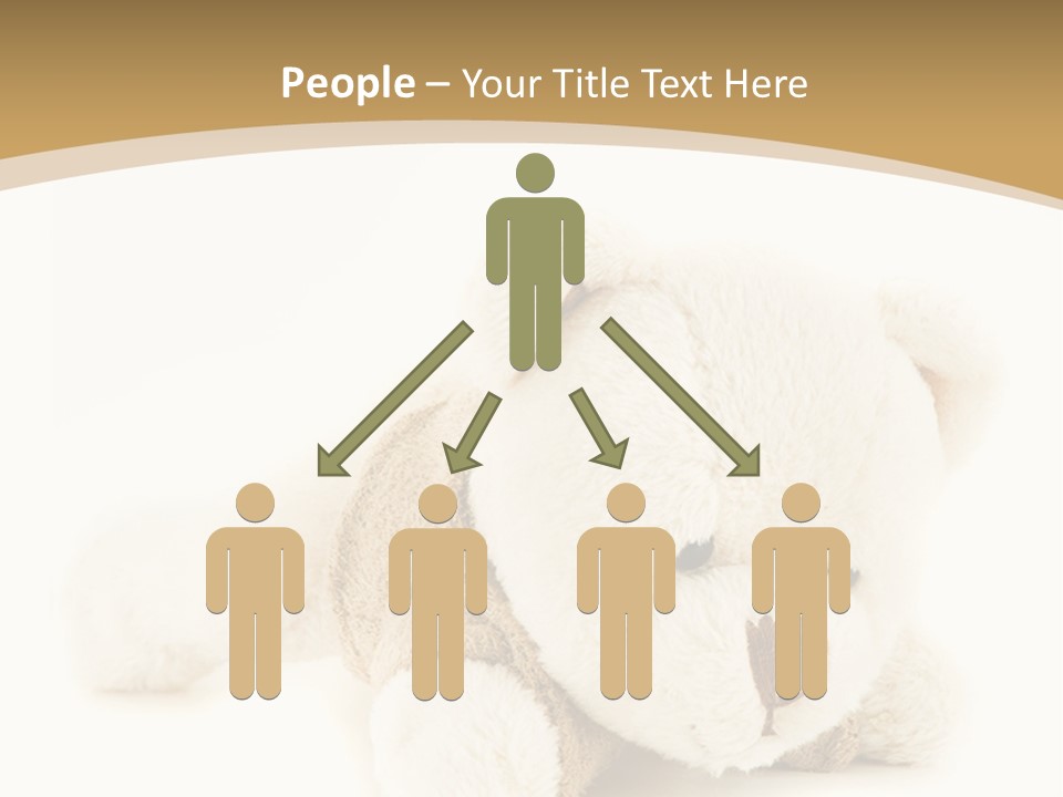 A Teddy Bear Sitting On A White Surface PowerPoint Template