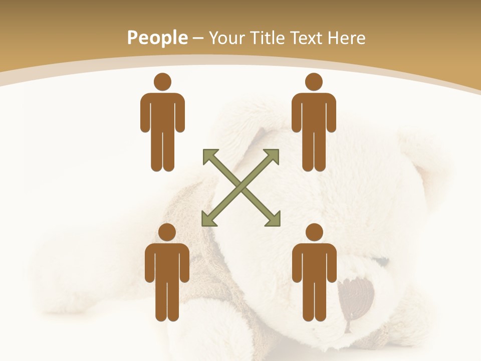 A Teddy Bear Sitting On A White Surface PowerPoint Template