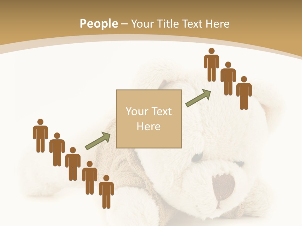 A Teddy Bear Sitting On A White Surface PowerPoint Template