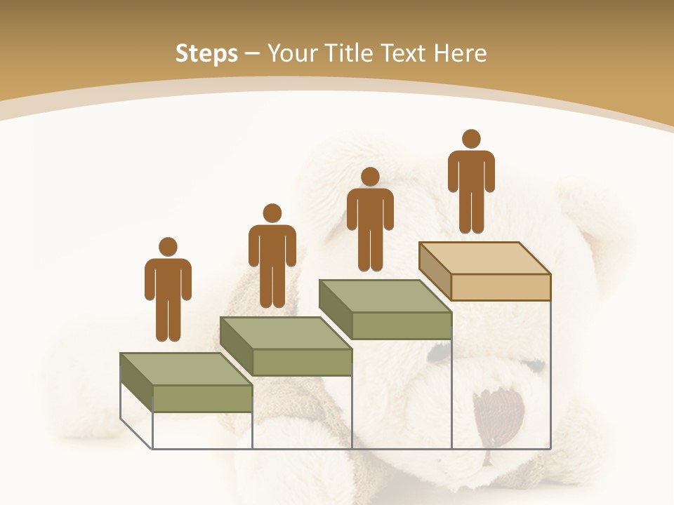 A Teddy Bear Sitting On A White Surface PowerPoint Template