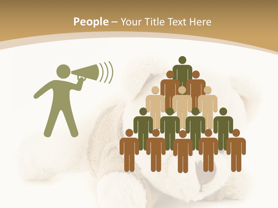 A Teddy Bear Sitting On A White Surface PowerPoint Template