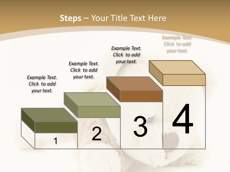 A Teddy Bear Sitting On A White Surface PowerPoint Template