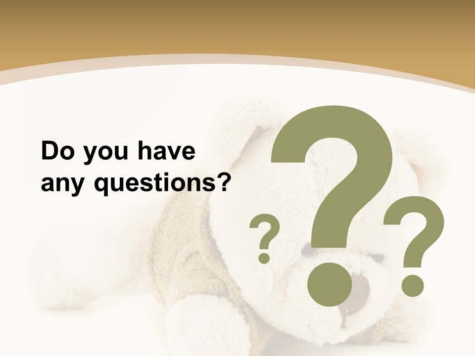 A Teddy Bear Sitting On A White Surface PowerPoint Template