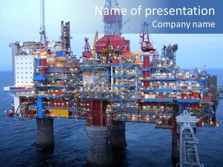 Oil Platform Concrete PowerPoint Template