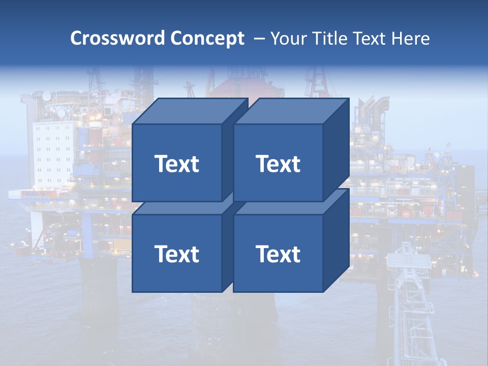 Oil Platform Concrete PowerPoint Template