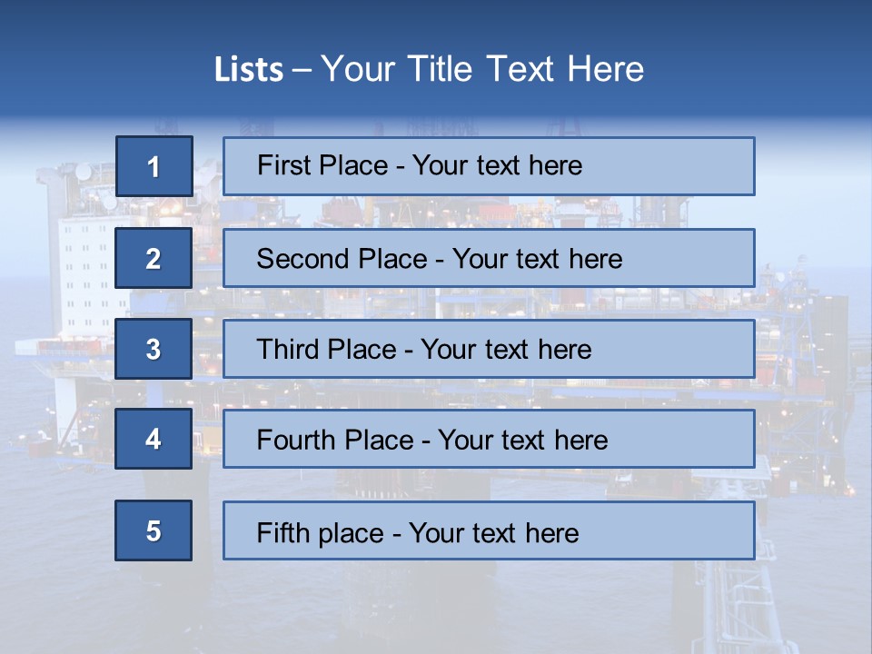 Oil Platform Concrete PowerPoint Template