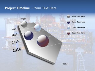 Oil Platform Concrete PowerPoint Template